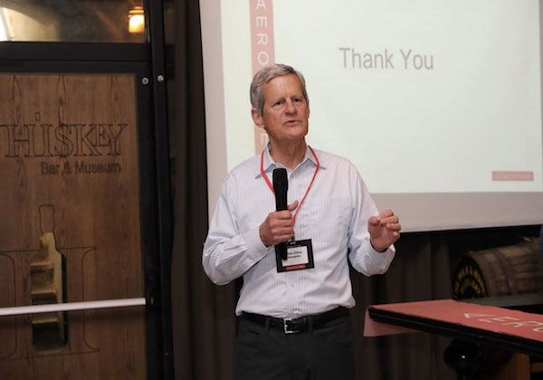 John Dillon, Aerospike CEO, at an event